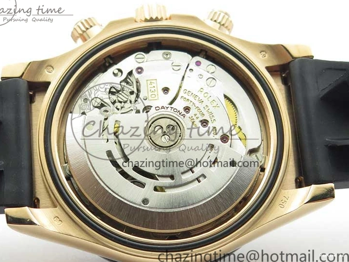 1224 Daytona 116515 Noob 1:1 Best Edition Chocolate Dial Lume Markers on Black Rubber Strap SA4130 (Free Extra Strap) V Stylish 2976